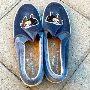 Anthropologie bison slip on shoes